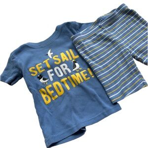 Carter’s 2-pc Set Sail Cotton Pajama Set in Seagull (18 mos)